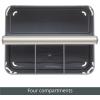 imagemDesign Plastic Shower Caddy Storage Organizer Utility Tote Divided Basket Bin  Metal Handle for Bathroom Dorm Kitchen Holds Soap Shampoo Conditioner  Aura Collection  Charcoal GraySatinCharcoalSatin