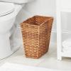 imagemDesign Small Woven Trash Can  Slim Rectangular Waste Basket  Decorative Garbage Waste Bin for Bedroom Bathroom Kitchen Home Office Craft Laundry Utility Rooms and Garage  CamelCamel