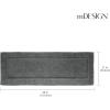 imagemDesign Soft 100 Cotton Luxury HotelStyle Rectangular Spa Mat Rug Plush Water Absorbent Decorative Border for Bathroom Vanity BathtubShower Machine Washable Long Runner  60quot x 21quot  NaturalTanCharcoal