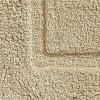 imagemDesign Soft 100 Cotton Luxury HotelStyle Rectangular Spa Mat Rug Plush Water Absorbent Decorative Border for Bathroom Vanity BathtubShower Machine Washable Long Runner  60quot x 21quot  NaturalTanLinen
