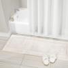 imagemDesign Soft 100 Cotton Luxury HotelStyle Rectangular Spa Mat Rug Plush Water Absorbent Decorative Border for Bathroom Vanity BathtubShower Machine Washable Long Runner  60quot x 21quot  NaturalTanNatural