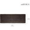 imagemDesign Soft 100 Cotton Luxury HotelStyle Rectangular Spa Mat Rug Plush Water Absorbent Decorative Border for Bathroom Vanity BathtubShower Machine Washable Long Runner  60quot x 21quot  NaturalTanChocolate