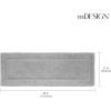 imagemDesign Soft 100 Cotton Luxury HotelStyle Rectangular Spa Mat Rug Plush Water Absorbent Decorative Border for Bathroom Vanity BathtubShower Machine Washable Long Runner  60quot x 21quot  NaturalTanGrey