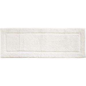 imagemDesign Soft 100 Cotton Luxury HotelStyle Rectangular Spa Mat Rug Plush Water Absorbent Decorative Border for Bathroom Vanity BathtubShower Machine Washable Long Runner  60quot x 21quot  NaturalTanNatural