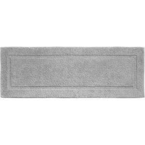 imagemDesign Soft 100 Cotton Luxury HotelStyle Rectangular Spa Mat Rug Plush Water Absorbent Decorative Border for Bathroom Vanity BathtubShower Machine Washable Long Runner  60quot x 21quot  NaturalTanGrey