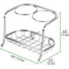 imagemDesign Hair Dryer and Hair Straightener Holder  Ideal for Storage of Hair Dryer Hair Straightener Hair Brushes and More  Metal Hair Dryer Stand  SilverChrome