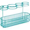 imagemDesign Metal Wire CabinetWall Mount Hair Care ampamp Styling Tool Organizer  Bathroom Storage Basket for Hair Dryer Flat Iron Curling Wand Hair Straightener Brushes  Holds Hot Tools  TealBlueTeal