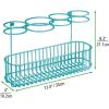 imagemDesign Metal Wire CabinetWall Mount Hair Care ampamp Styling Tool Organizer  Bathroom Storage Basket for Hair Dryer Flat Iron Curling Wand Hair Straightener Brushes  Holds Hot Tools  TealBlueTeal