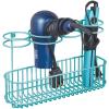 imagemDesign Metal Wire CabinetWall Mount Hair Care ampamp Styling Tool Organizer  Bathroom Storage Basket for Hair Dryer Flat Iron Curling Wand Hair Straightener Brushes  Holds Hot Tools  TealBlueTeal