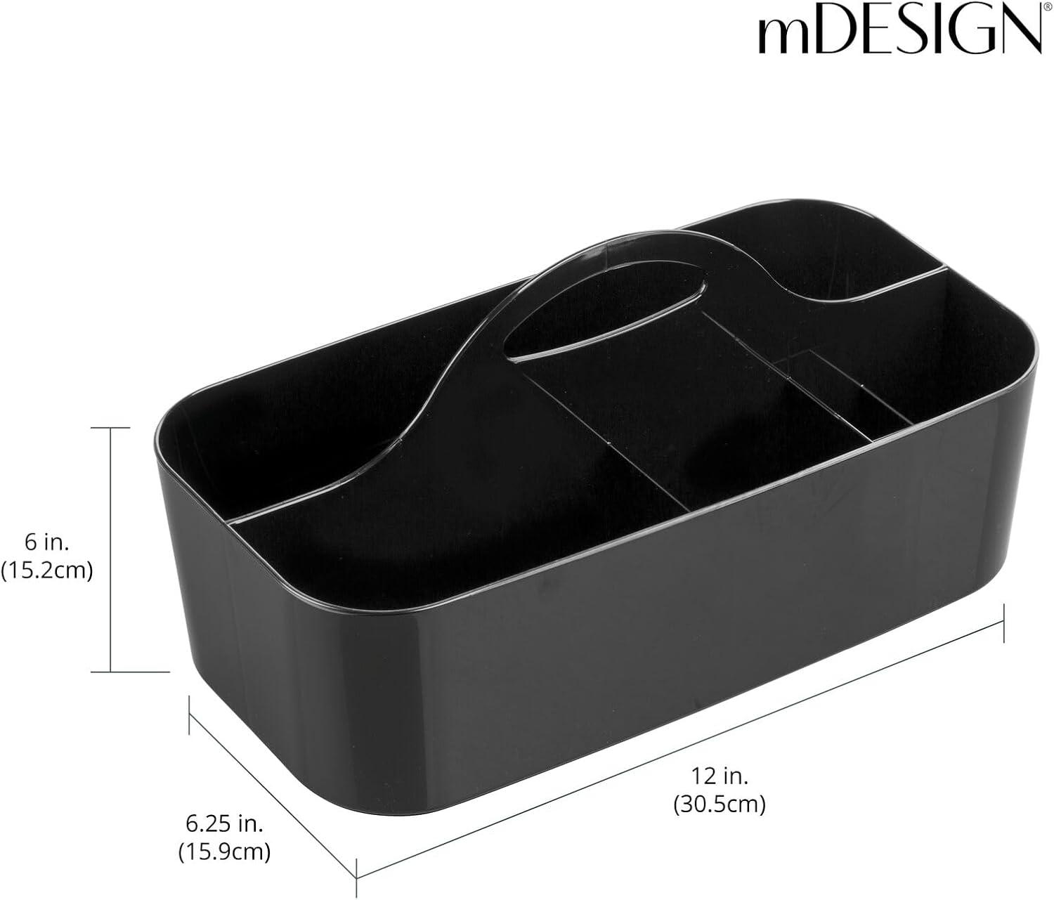imagemDesign Bathroom Shower Caddy Tote for Shampoo Soap Razors  Medium BlackBlack