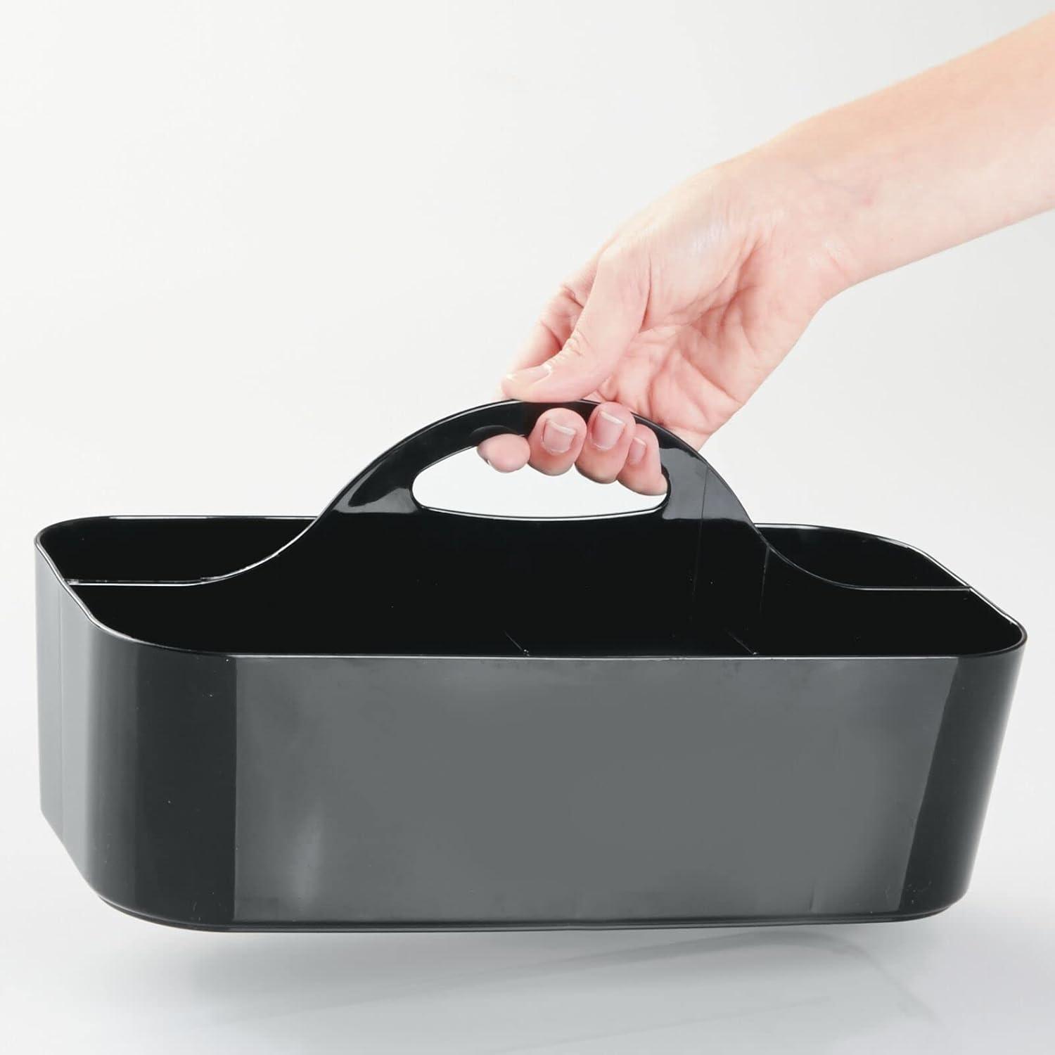 imagemDesign Bathroom Shower Caddy Tote for Shampoo Soap Razors  Medium BlackBlack