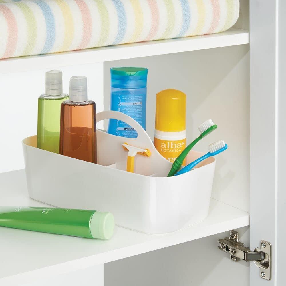 imagemDesign Bathroom Shower Caddy Tote for Shampoo Soap Razors  Medium BlackWhite