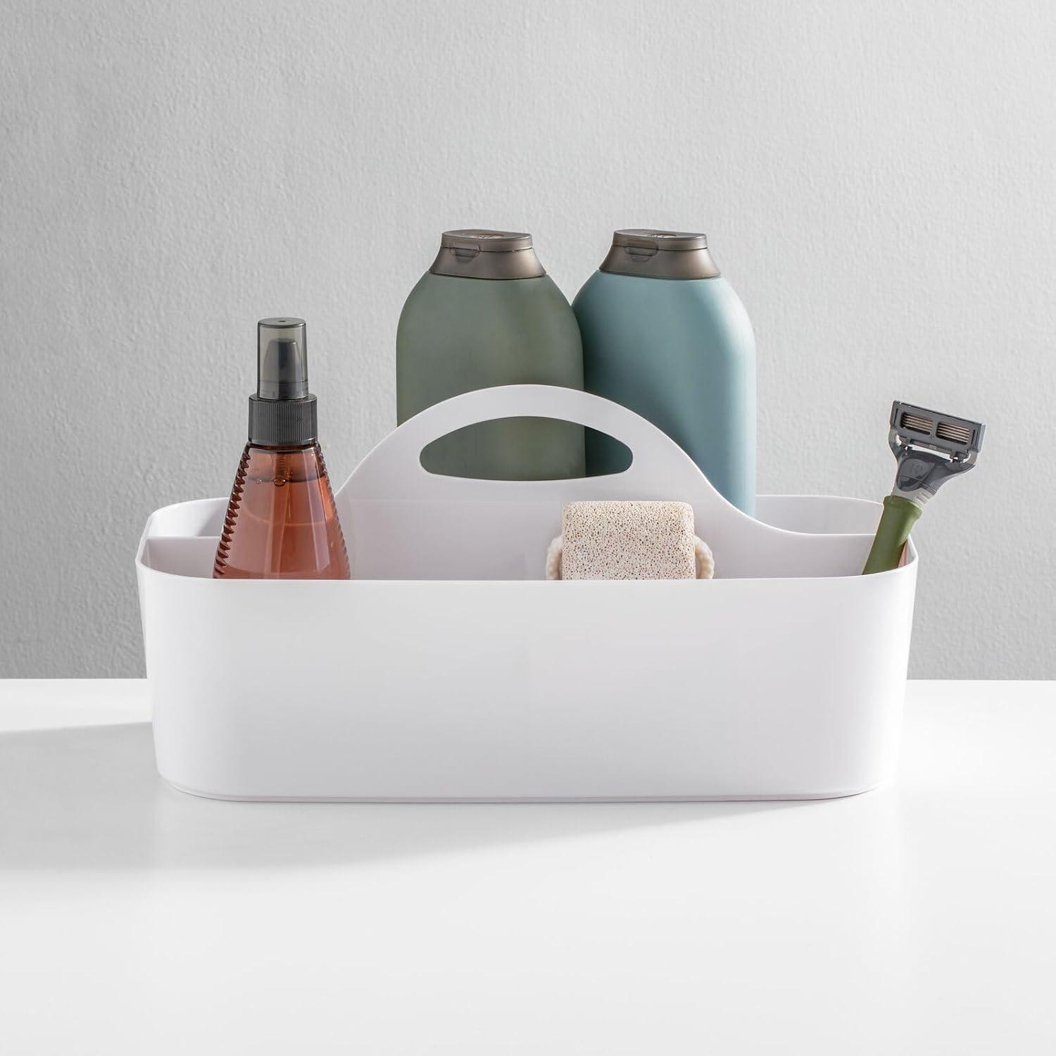 imagemDesign Bathroom Shower Caddy Tote for Shampoo Soap Razors  Medium BlackWhite