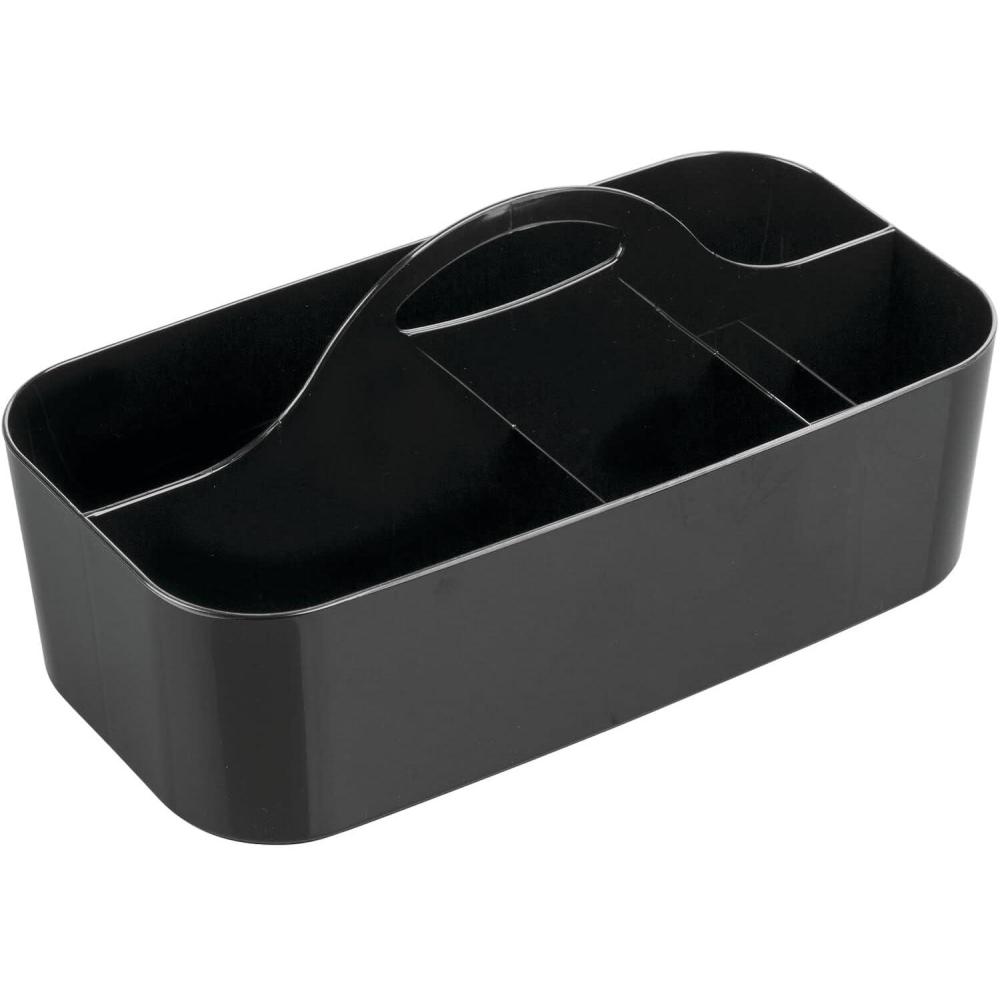 imagemDesign Bathroom Shower Caddy Tote for Shampoo Soap Razors  Medium BlackBlack