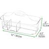 imagemDesign Bathroom Shower Caddy Tote for Shampoo Soap Razors  Medium BlackClear
