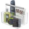 imagemDesign Plastic Shower Caddy Storage Organizer Utility Tote Divided Basket Bin  Metal Handle for Bathroom Dorm Kitchen Holds Soap Shampoo Conditioner  Aura Collection  Olive GreenSatinClearChrome