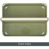 imagemDesign Plastic Shower Caddy Storage Organizer Utility Tote Divided Basket Bin  Metal Handle for Bathroom Dorm Kitchen Holds Soap Shampoo Conditioner  Aura Collection  Olive GreenSatinOlive GreenSatin