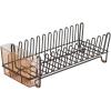 imagemDesign Dish Tray  Practical Draining Rack for Sink  Great Draining Rack  Up to 12 Plates and Cutlery  BronzeAmberBronze