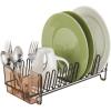 imagemDesign Dish Tray  Practical Draining Rack for Sink  Great Draining Rack  Up to 12 Plates and Cutlery  BronzeAmberBronze