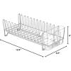 imagemDesign Dish Tray  Practical Draining Rack for Sink  Great Draining Rack  Up to 12 Plates and Cutlery  BronzeChromeClear