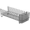 imagemDesign Dish Tray  Practical Draining Rack for Sink  Great Draining Rack  Up to 12 Plates and Cutlery  BronzeGraphiteSmoke