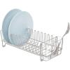 imagemDesign Dish Tray  Practical Draining Rack for Sink  Great Draining Rack  Up to 12 Plates and Cutlery  BronzeStoneClear
