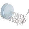 imagemDesign Dish Tray  Practical Draining Rack for Sink  Great Draining Rack  Up to 12 Plates and Cutlery  BronzeStoneClear