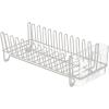imagemDesign Dish Tray  Practical Draining Rack for Sink  Great Draining Rack  Up to 12 Plates and Cutlery  BronzeStoneClear