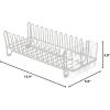 imagemDesign Dish Tray  Practical Draining Rack for Sink  Great Draining Rack  Up to 12 Plates and Cutlery  BronzeStoneClear