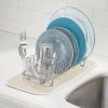 imagemDesign Dish Tray  Practical Draining Rack for Sink  Great Draining Rack  Up to 12 Plates and Cutlery  BronzeStoneClear