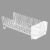 imagemDesign Dish Tray  Practical Draining Rack for Sink  Great Draining Rack  Up to 12 Plates and Cutlery  BronzeWhiteClear