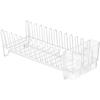 imagemDesign Dish Tray  Practical Draining Rack for Sink  Great Draining Rack  Up to 12 Plates and Cutlery  BronzeWhiteClear