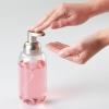imagemDesign Round Plastic Refillable Foaming Soap Dispenser Pump Bottle for Bathroom Vanity Countertop  VintageInspired Compact Container Design  Twain Collection  2 Pack  ClearBrushed ChromeClearBrushed