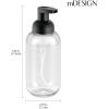 imagemDesign Round Plastic Refillable Foaming Soap Dispenser Pump Bottle for Bathroom Vanity Countertop  VintageInspired Compact Container Design  Twain Collection  2 Pack  ClearBrushed ChromeClearMatte Black