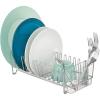 imagemDesign Dish Tray  Practical Draining Rack for Sink  Great Draining Rack  Up to 12 Plates and Cutlery  BronzeChromeClear