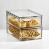 imagemDesign Shoe Storage Box with Drawer Construction  Sturdy Plastic Storage Box for Shoes  Stackable Drawer Box for Shoes Accessories and More  Pack of 2  Clear12 x 8 x 4 Pack of 2