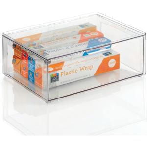 imagemDesign Shoe Storage Box with Drawer Construction  Sturdy Plastic Storage Box for Shoes  Stackable Drawer Box for Shoes Accessories and More  Pack of 2  Clear12 x 16 x 6 Pack of 1