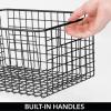 imagemDesign Metal Wire Food Storage Basket Organizer with Handles for Organizing Kitchen Cabinets Pantry Shelf Bathroom Laundry Room Closets Garage  Concerto Collection  4 Pack  Dark GrayBlack
