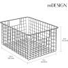 imagemDesign Metal Wire Food Storage Basket Organizer with Handles for Organizing Kitchen Cabinets Pantry Shelf Bathroom Laundry Room Closets Garage  Concerto Collection  4 Pack  Dark GrayGraphite Gray