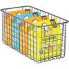 imagemDesign Metal Wire Food Storage Basket Organizer with Handles for Organizing Kitchen Cabinets Pantry Shelf Bathroom Laundry Room Closets Garage  Concerto Collection  4 Pack  Dark GrayGraphite