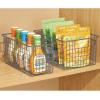 imagemDesign Metal Wire Food Storage Basket Organizer with Handles for Organizing Kitchen Cabinets Pantry Shelf Bathroom Laundry Room Closets Garage  Concerto Collection  4 Pack  Dark GrayGraphite Gray