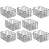 imagemDesign Metal Wire Food Storage Basket Organizer with Handles for Organizing Kitchen Cabinets Pantry Shelf Bathroom Laundry Room Closets Garage  Concerto Collection  4 Pack  Dark GrayBlack