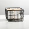 imagemDesign Metal Wire Food Storage Basket Organizer with Handles for Organizing Kitchen Cabinets Pantry Shelf Bathroom Laundry Room Closets Garage  Concerto Collection  4 Pack  Dark GrayBlack