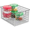imagemDesign Metal Wire Food Storage Basket Organizer with Handles for Organizing Kitchen Cabinets Pantry Shelf Bathroom Laundry Room Closets Garage  Concerto Collection  4 Pack  Dark GrayGraphite Gray