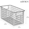 imagemDesign Metal Wire Food Storage Basket Organizer with Handles for Organizing Kitchen Cabinets Pantry Shelf Bathroom Laundry Room Closets Garage  Concerto Collection  4 Pack  Dark GrayGraphite
