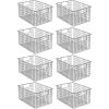 imagemDesign Metal Wire Food Storage Basket Organizer with Handles for Organizing Kitchen Cabinets Pantry Shelf Bathroom Laundry Room Closets Garage  Concerto Collection  4 Pack  Dark GrayGraphite