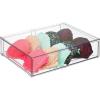 imagemDesign Plastic Stackable Closet Storage Organizer Bin Containers with Front Pull Drawer for Cabinet Desk Shelf Cupboard or Dresser Organization  Lumiere Collection  Set of 3  Clear12 x 16 x 4 Pack of 4