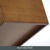 imagemDesign Rectangular Narrow Trash Can Wastebasket Small Garbage Container Bin for Bathroom Kitchen Home Office Craft Room Bamboo Veneer Brock Collection BrownBrown