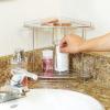 imagemDesign Small Plastic Paper Cup Dispenser  Compact Storage Holder for Mouthwash Cups on Bathroom Vanity Countertops 3 oz Rinsing Cups Included  Lumiere Collection  2 Pack  ClearClear