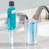 imagemDesign Small Plastic Paper Cup Dispenser  Compact Storage Holder for Mouthwash Cups on Bathroom Vanity Countertops 3 oz Rinsing Cups Included  Lumiere Collection  2 Pack  ClearClear